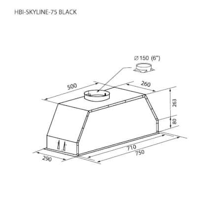 เครื่องดูดควันติดผนัง EVE HBI-SKYLINE-75 BLACK ขนาด 75 ซม. สีดำ_6